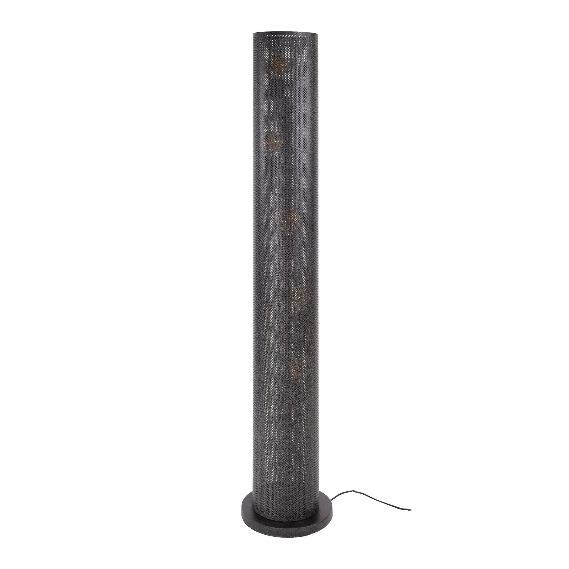 Stehleuchte Rohr Mesh 28×28×149 cm – 5-flammig Schwarz Metall
