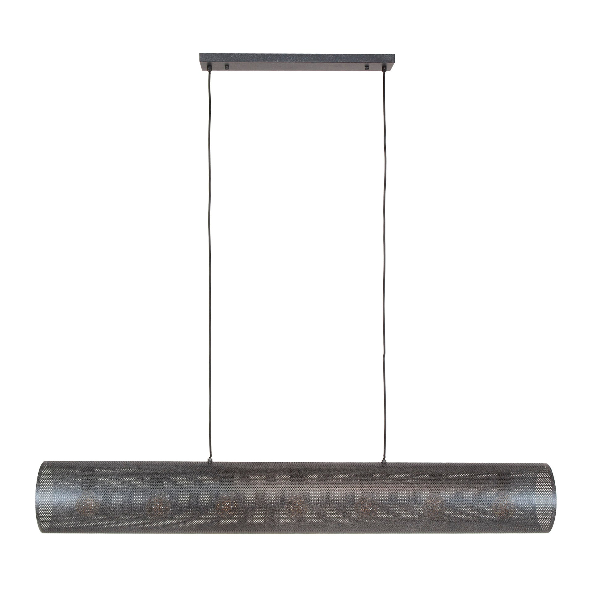 Hängeleuchte Rohr XL Mesh 145×20×150 cm – 7-flammig, Metall