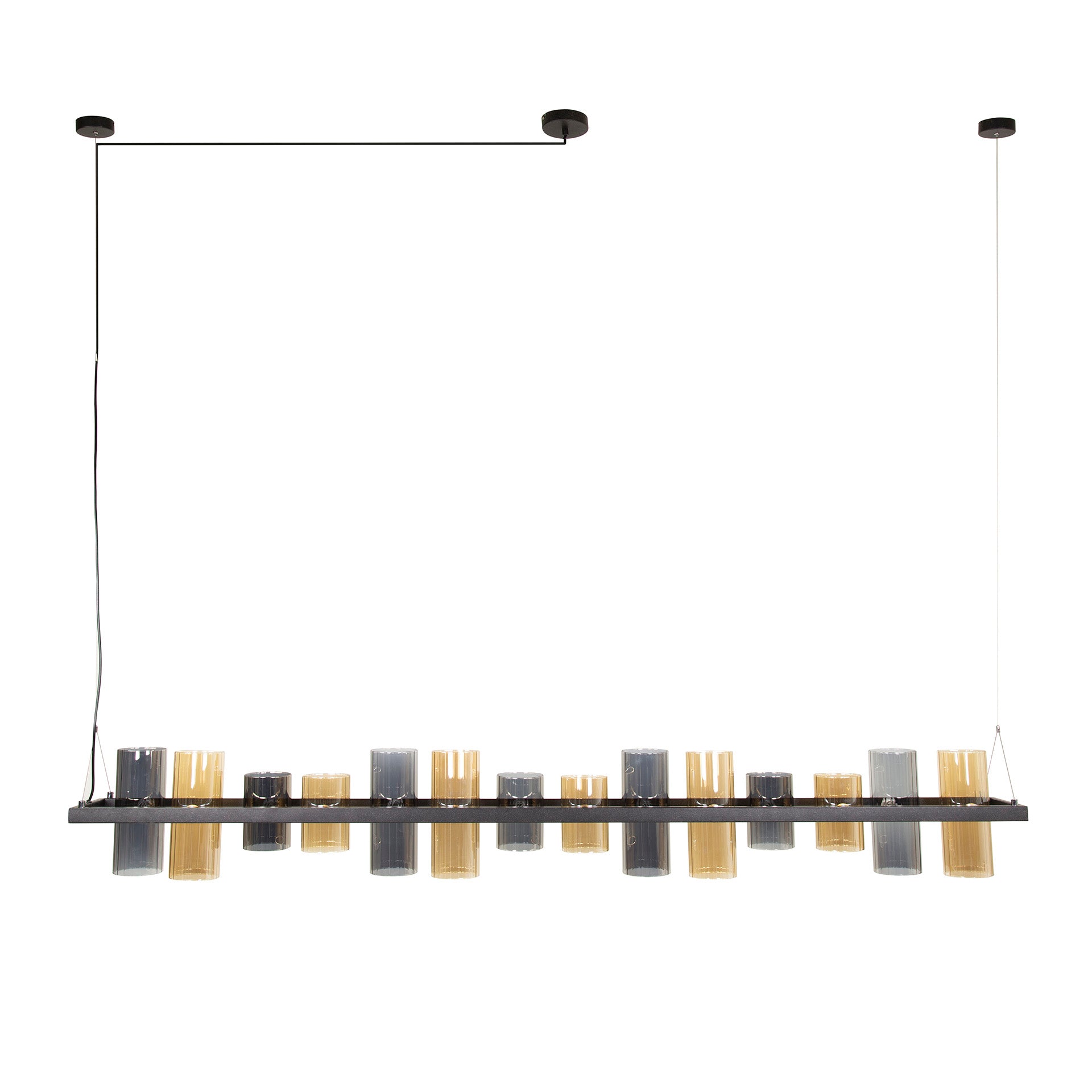 Hängeleuchte Credere 14L Cylinder Mixed Glass 190×20×150 cm – Glas-Leuchte
