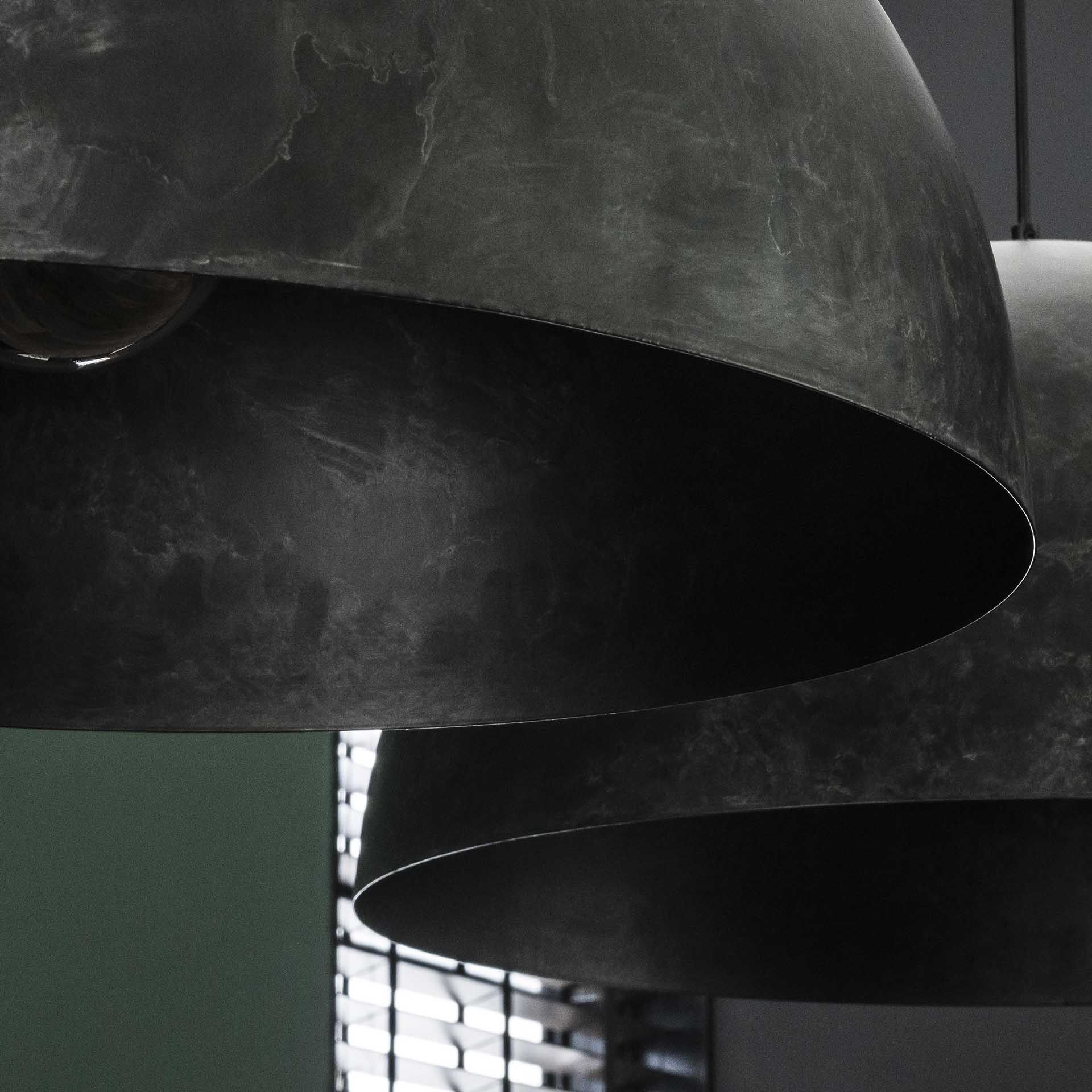 Hängelampe Cupola 2-flammig Ø60×30×150 cm – moderne Metall-Leuchte in Charcoal, höhenverstellbar