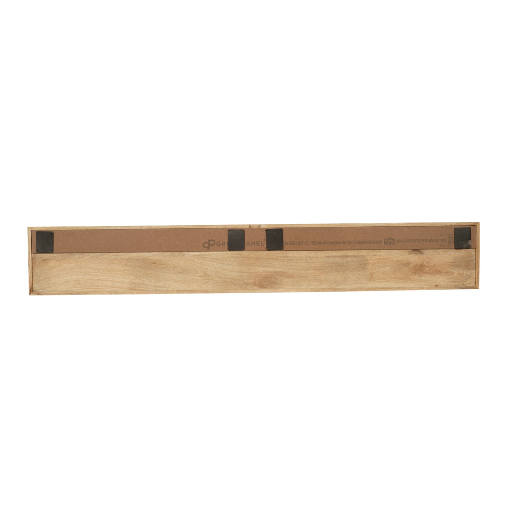 Schwebendes TV Board Madison Natur 200x35x30 cm – modernes Mangoholz mit Lamellenfront & grifflose Türen