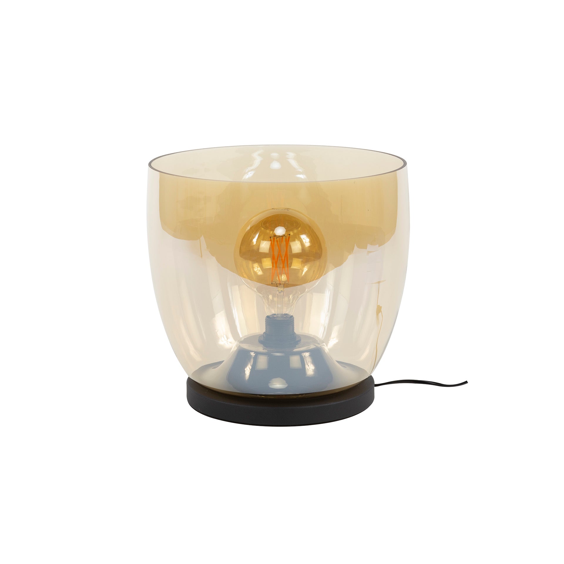 Stehleuchte Martina UP XL Glas Ø33×32×150 cm – elegante Glas-Leuchte in Amber, LED geeignet