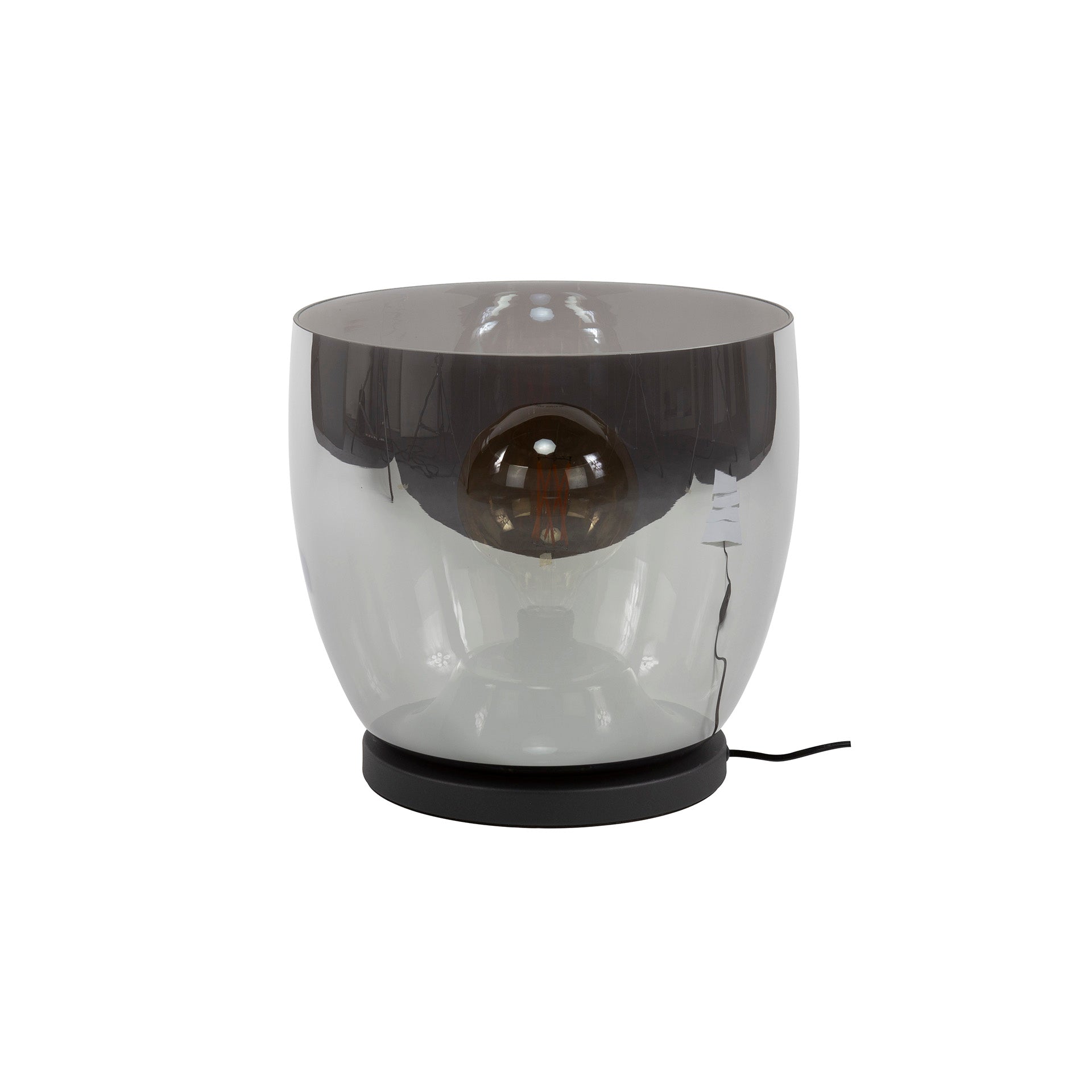 Stehleuchte Martina UP XL Glas Ø33×32×150 cm – elegante Glas-Leuchte in Smoke Grey, LED geeignet