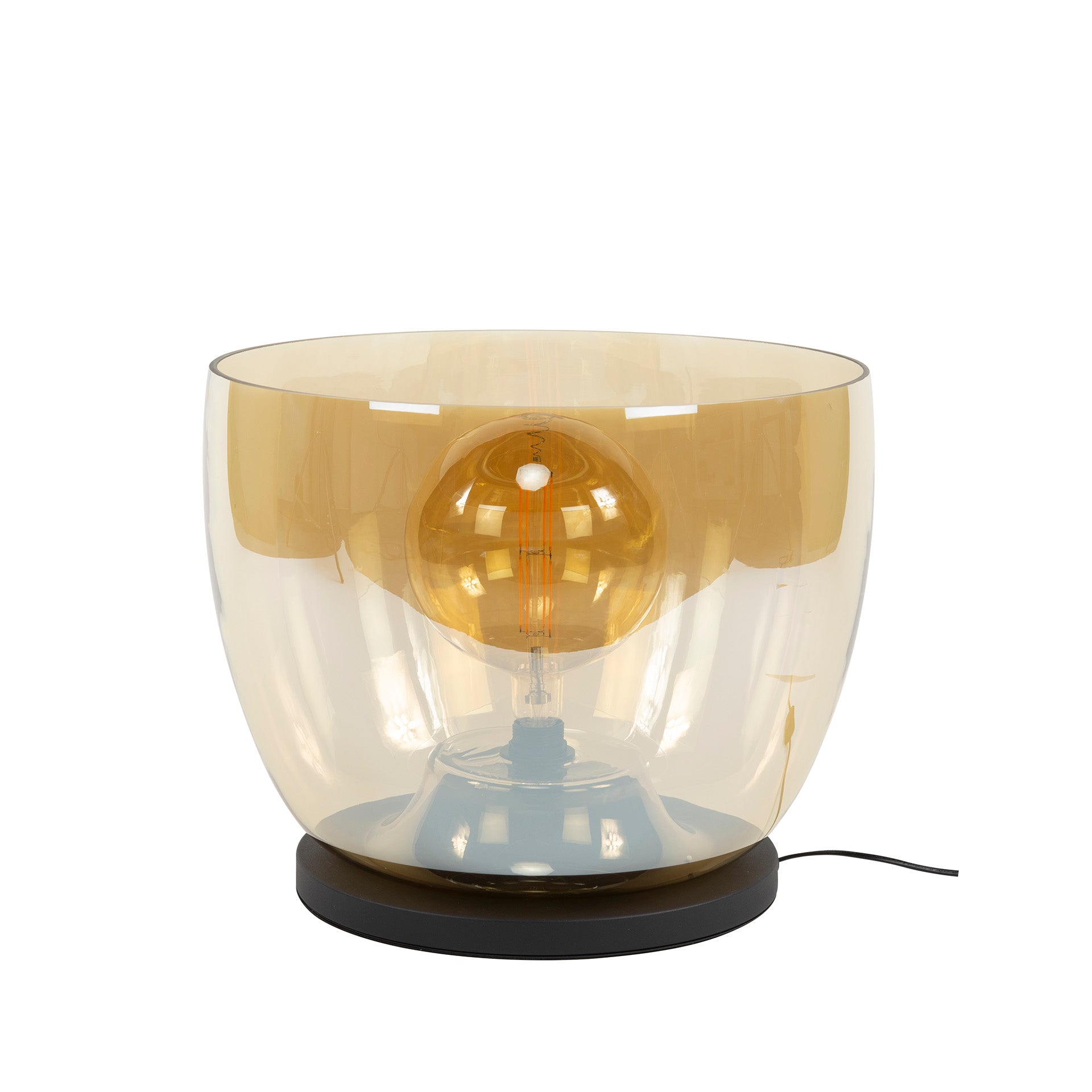 Stehleuchte Martina UP XXL Glas Ø48×41×170 cm – elegante Glas-Leuchte in Amber, LED geeignet
