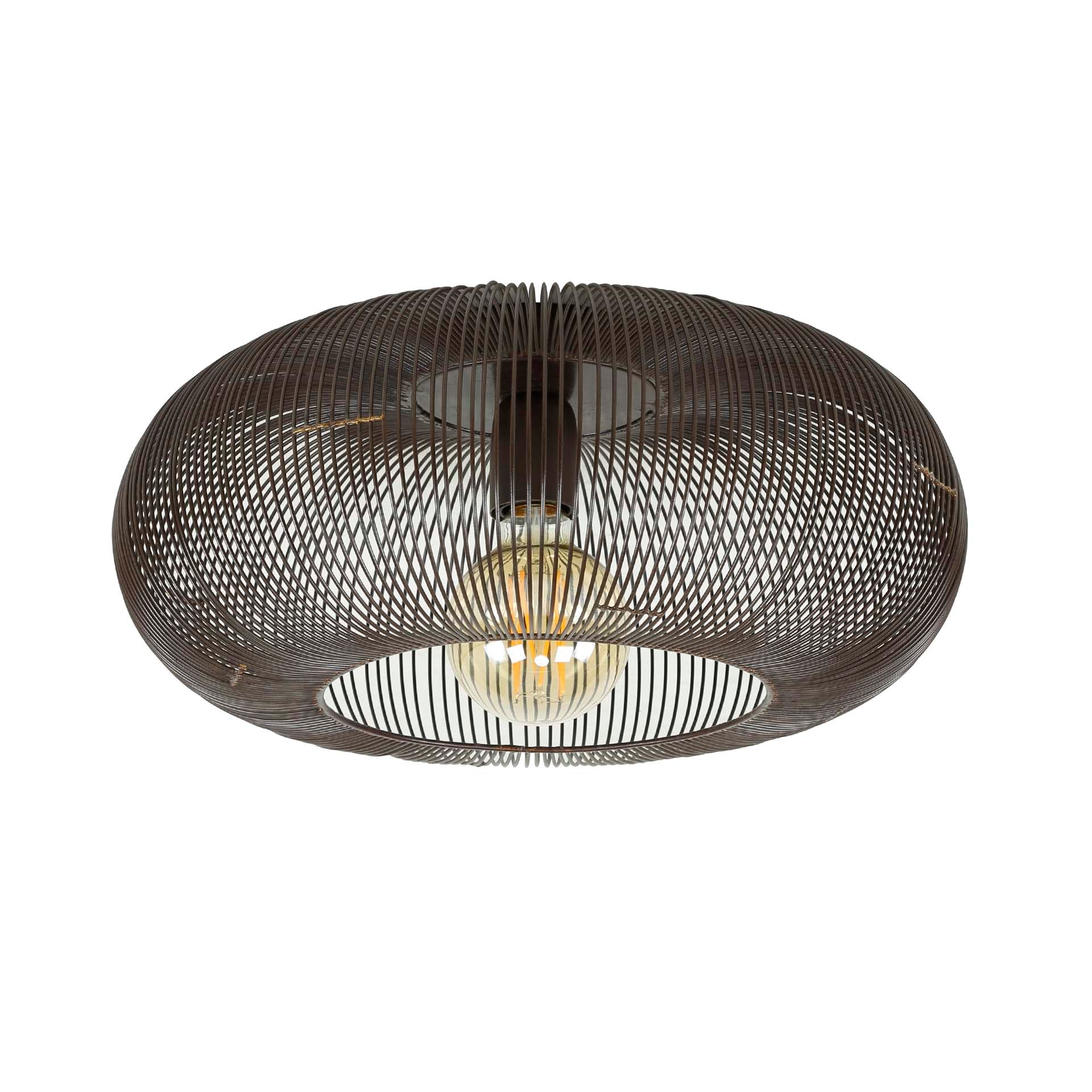 Deckenleuchte Vecchio 1-flammig Ø43x20 cm – Moderne Deckenlampe aus Metall mit goldenen Details