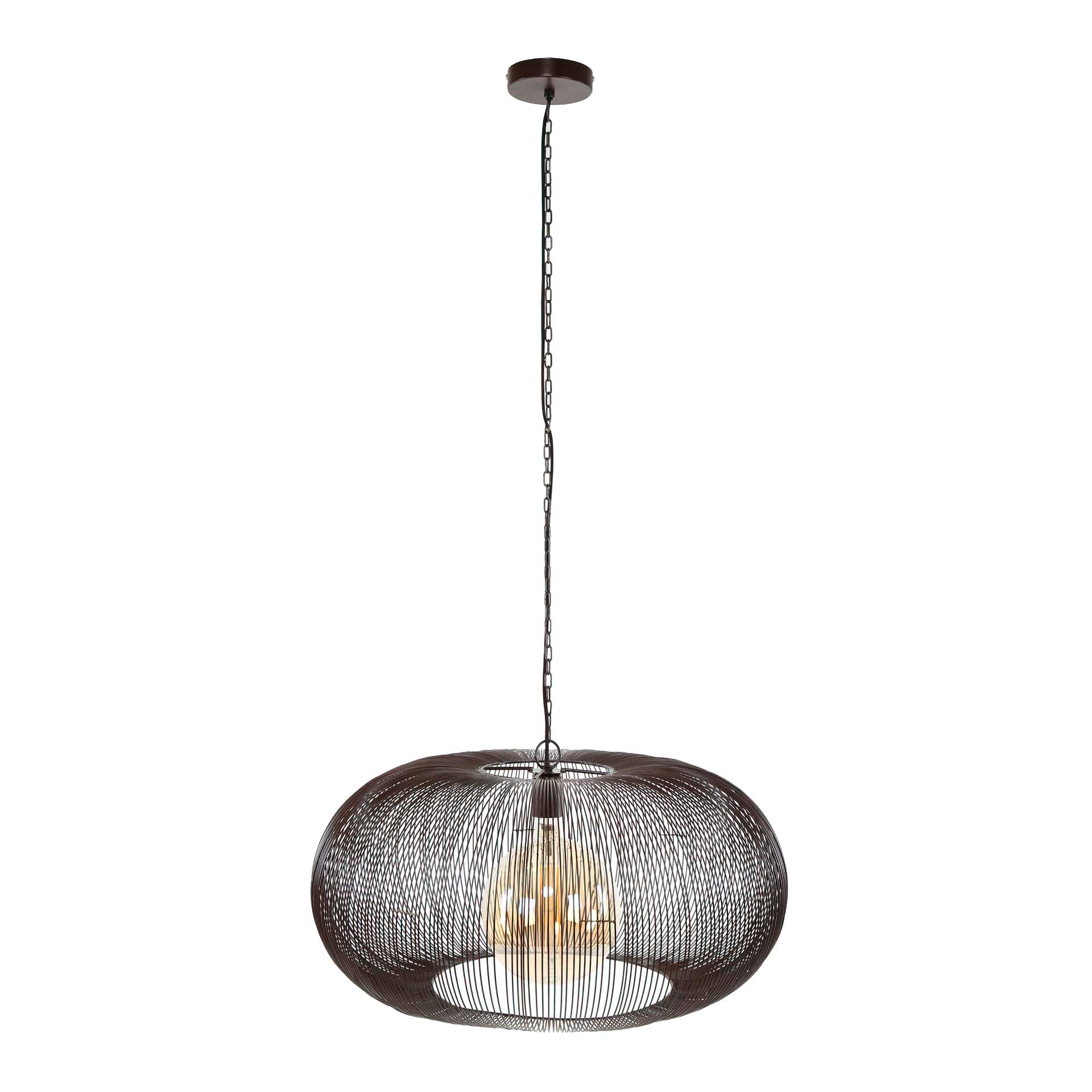 Pendelleuchte Vecchio 1-flammig Ø70x150 cm – Moderne Hängelampe aus Metall mit goldenen Details