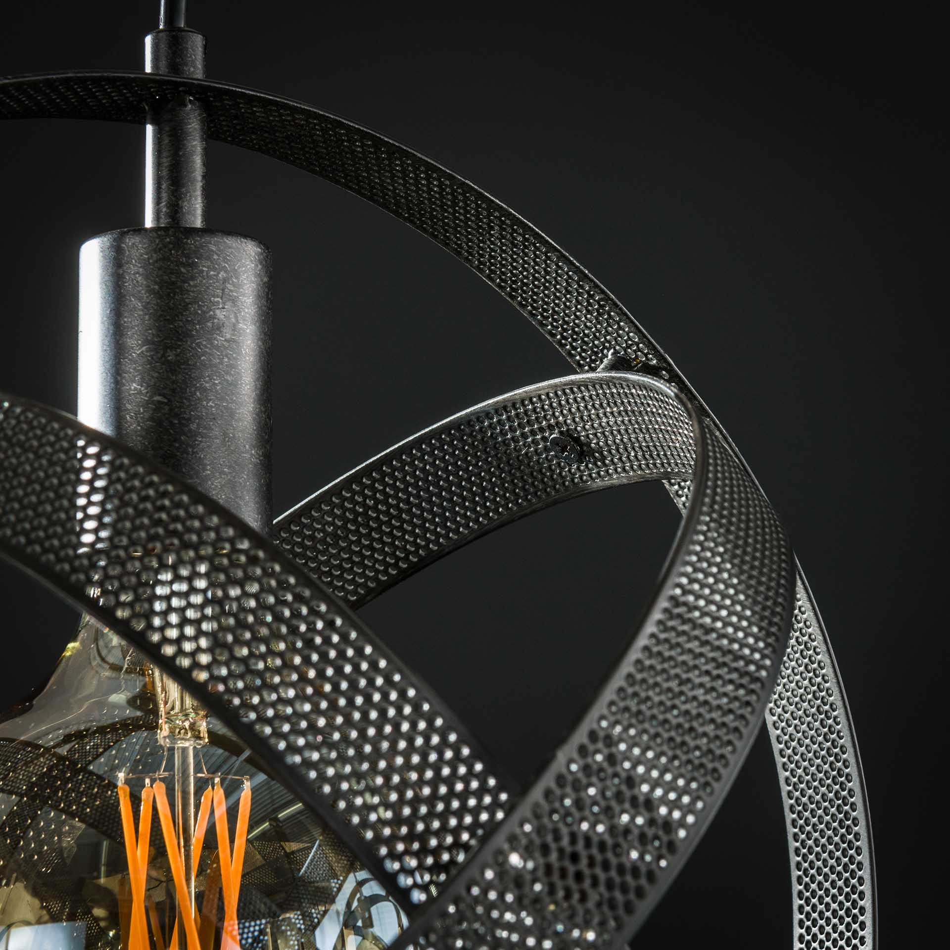 Hängeleuchte Helio Vista 3-flammig 115x33x150 cm – moderne schwarze Metall-Leuchte mit drehbaren Ringen, höhenverstellbar, 3×E27, LED geeignet
