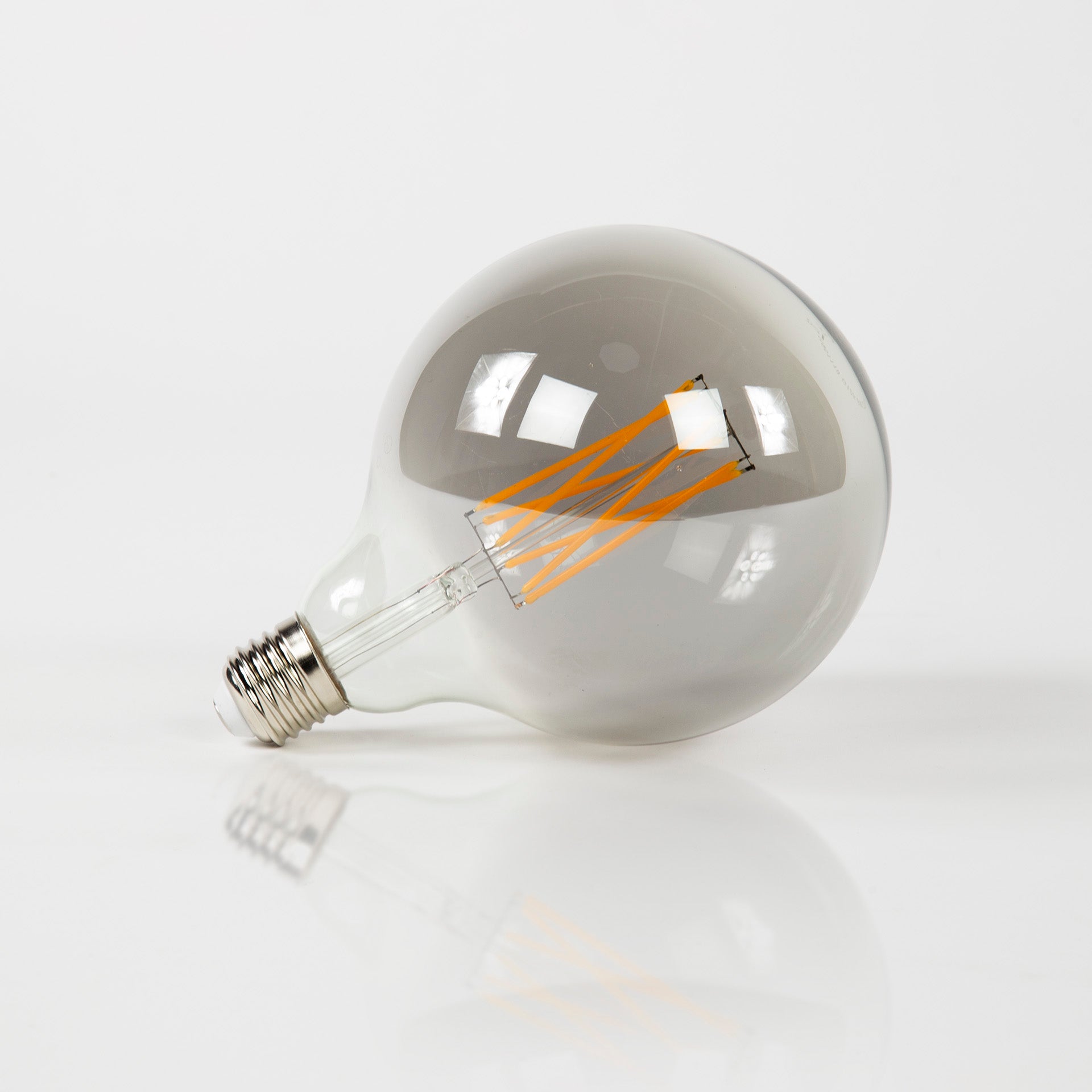 LED Filament Globus G125 Ø12,5 cm E27 – dimmbar in Amber & Rauchgrau, 6W, 2100K/2700K, 450/270 lm