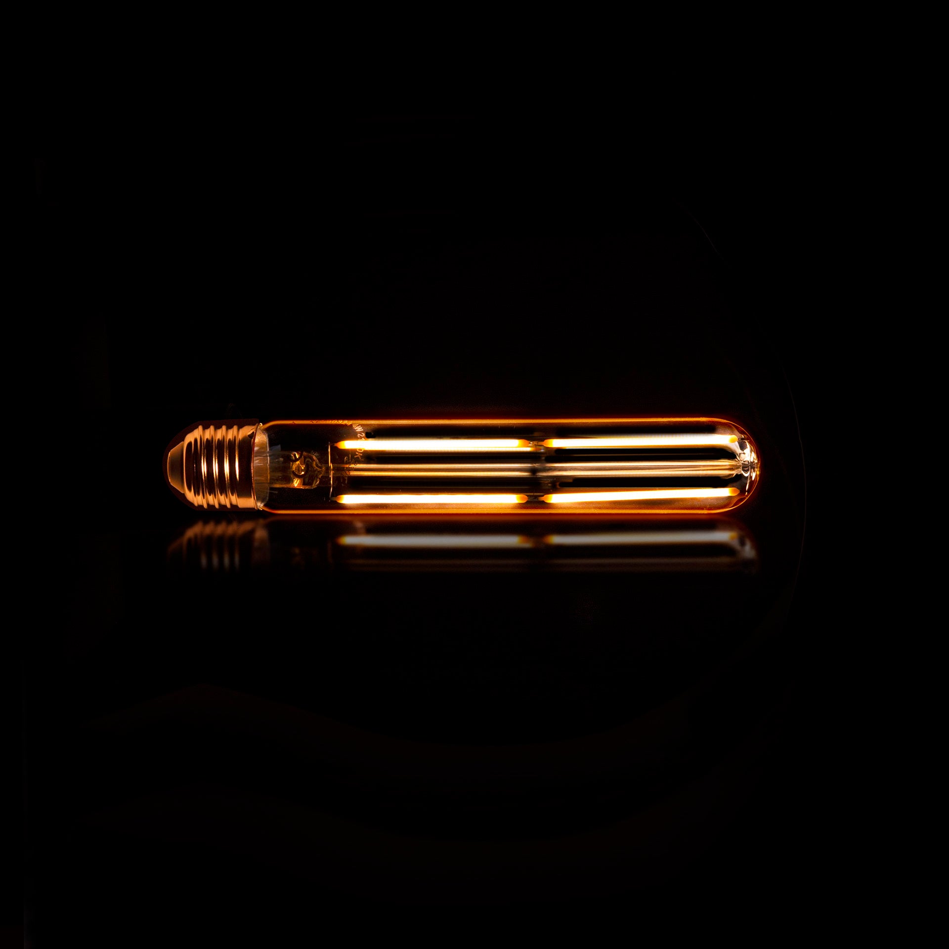 LED Filament Röhre T32-L185 E27 18,5 cm – bernsteinfarben, dimmbar, 4W, 2100K extra warmweiß, 280 lm