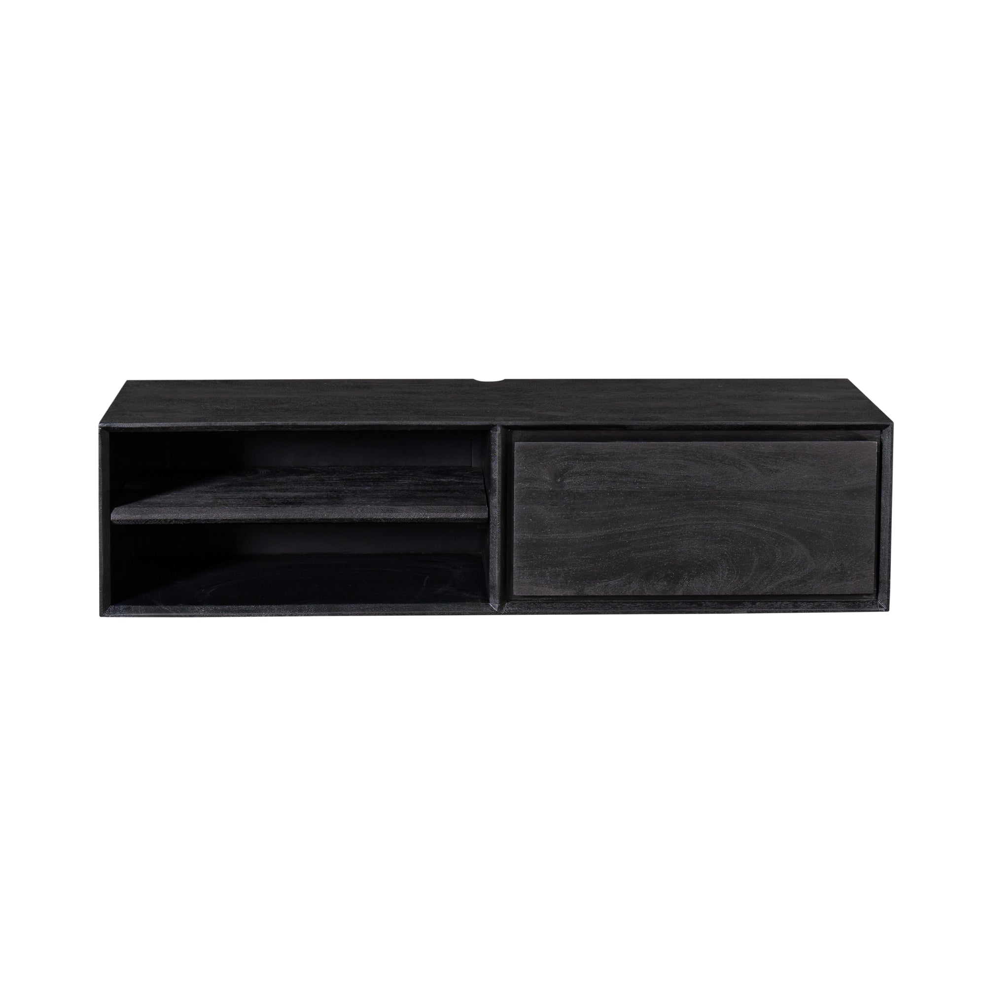 TV-Board Ambiance Schwarz Mangoholz 120×35×30 cm