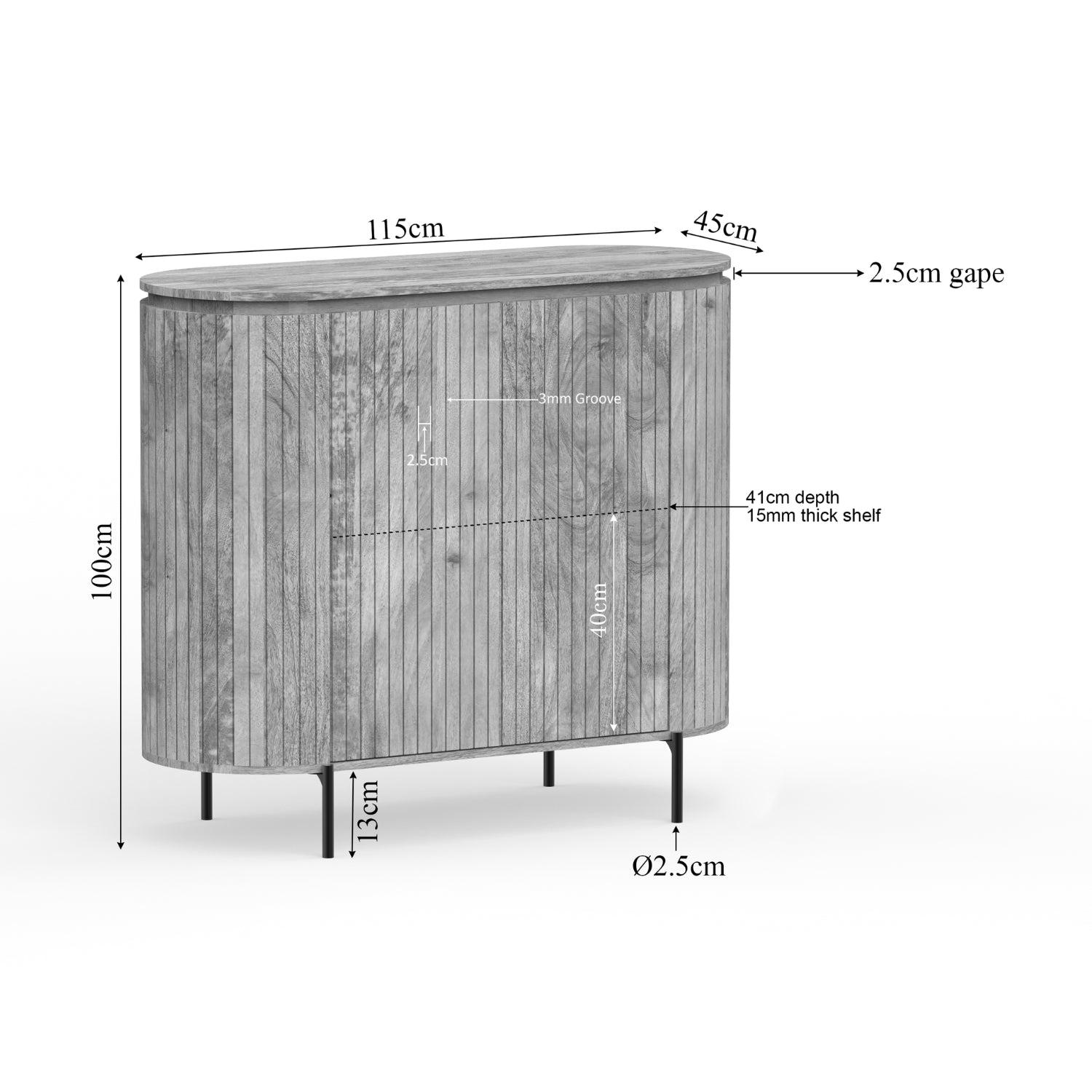 Schrank Sole | 115 cm | Natur