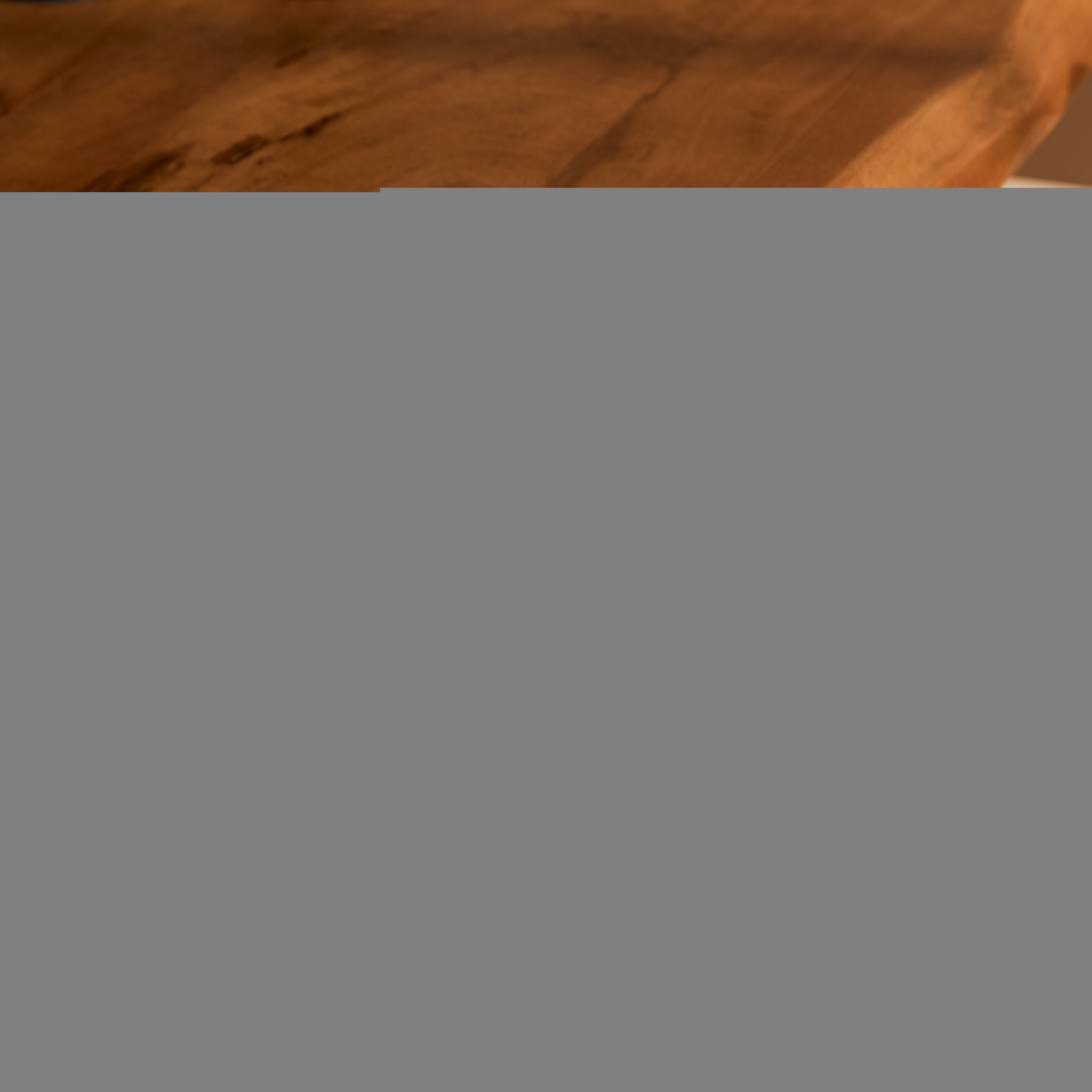 Esstisch Baltimore Natur 200x100x76 cm – Baumkante Mango Massivholz Tisch mit 6 cm Platte & Matrixgestell aus Metall | | Unikat mit Baumkante