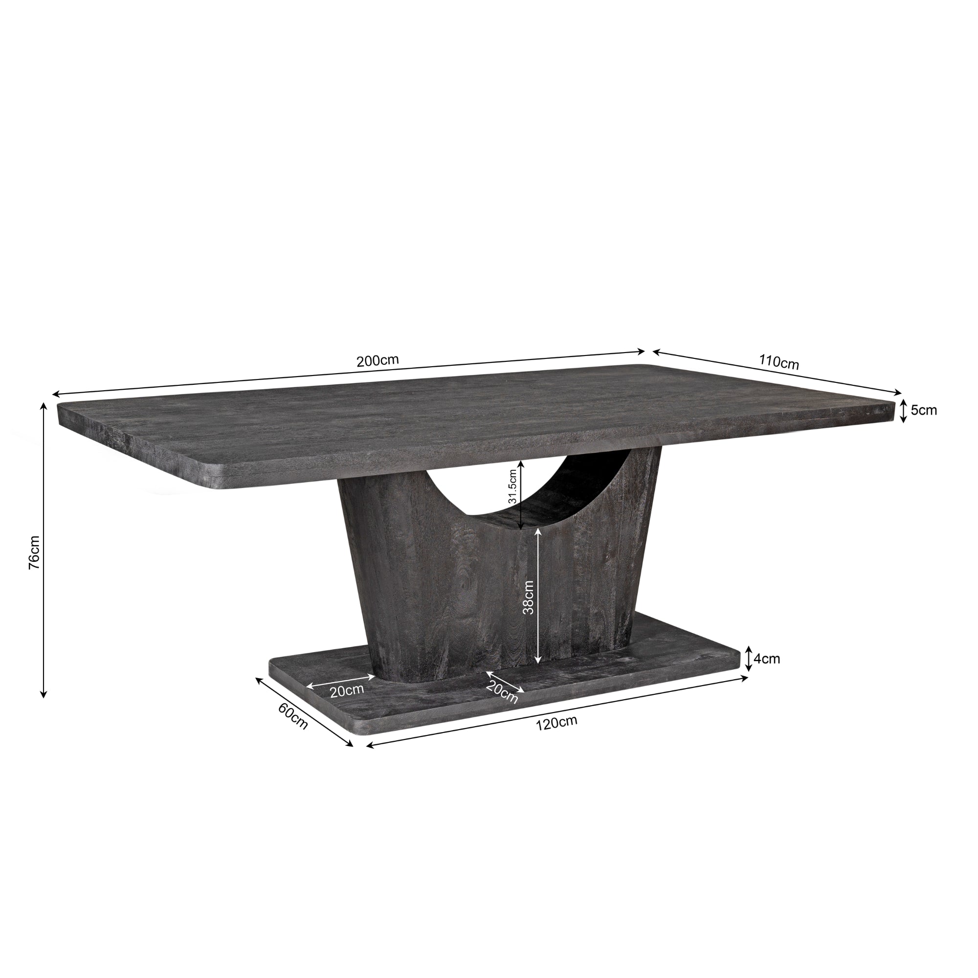 Esstisch CocoMer Braun | 200 cm