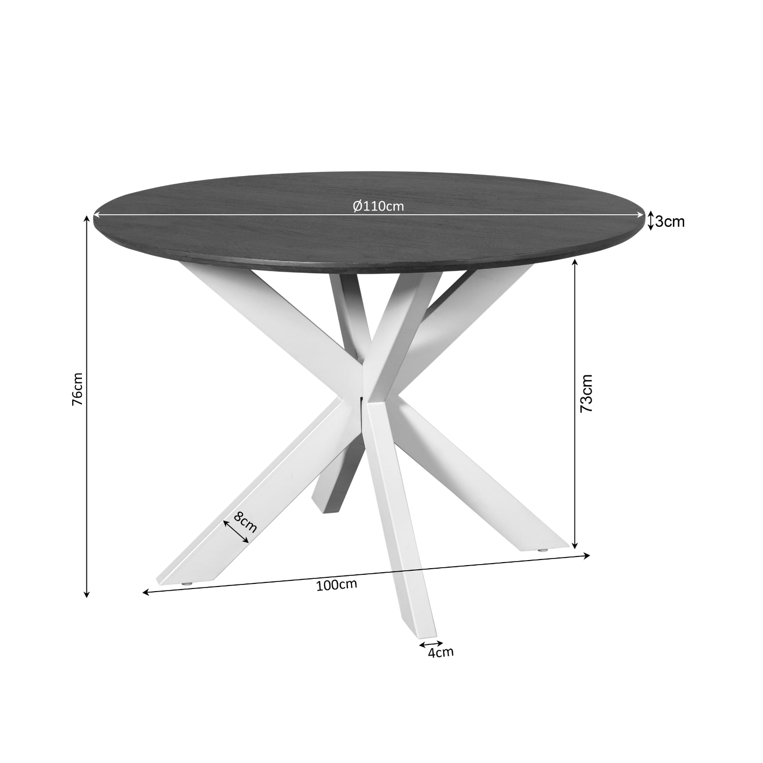 Esstisch Mandy Natur | 110 cm | Rund
